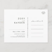 Koolzaad Zonnebloem Lichtgeel Save The Date Uitnodiging Briefkaart (Achterkant)