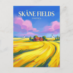 KOOLZAADVELDEN VAN SKANE Zweden Briefkaart