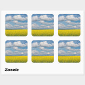 Koolzaakveld & Wolken Vierkante Sticker (Vel)