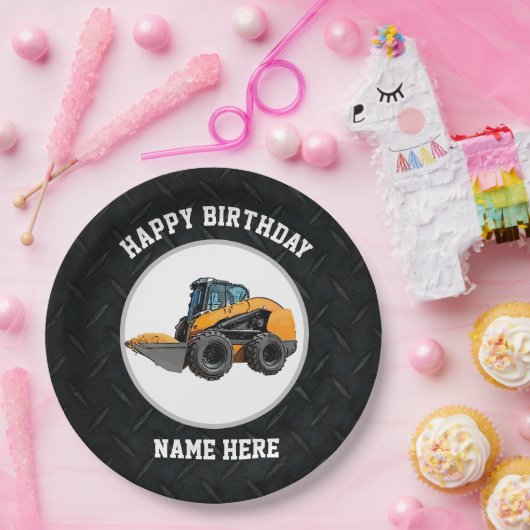 Koolzeug Steer Heavy Equipment Machinary Birthday Papieren Bordje (Feest)