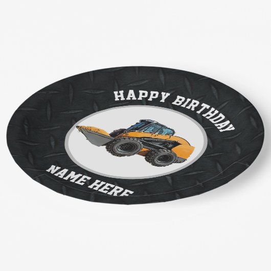 Koolzeug Steer Heavy Equipment Machinary Birthday Papieren Bordje (Gekanteld)