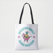 Koolzomeranananasfamilie Beach Vacation Tote Bag (Voorkant)