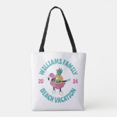 Koolzomeranananasfamilie Beach Vacation Tote Bag (Achterkant)