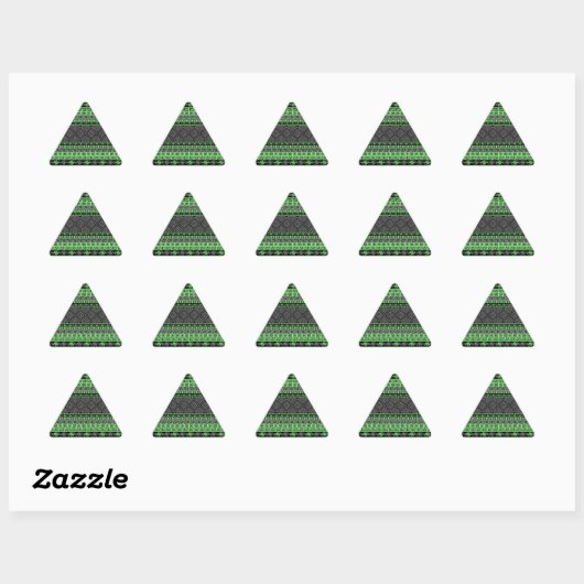 Koolzomertrendy neongroen grijs Aztec Sticker (Vel)