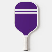 Koolzure vun Royal Paars Two Top White Stripes Pickleball Paddle (Achterkant)