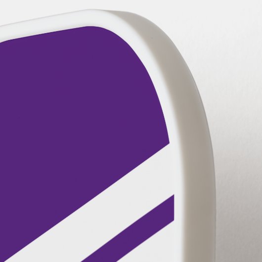 Koolzure vun Royal Paars Two Top White Stripes Pickleball Paddle (Links Detail)