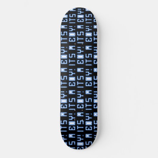 Koolzwart en blauw zijn een speciaal skateboard vo (Voorkant)