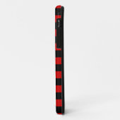 Koolzwart en rood strepenpatroon Case-Mate iPhone case (Achterkant/links)