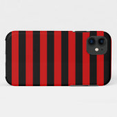 Koolzwart en rood strepenpatroon Case-Mate iPhone case (Achterkant (horizontaal))