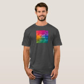 Koolzwart heather kleur sjabloon upload logo t-shirt (Voorkant volledig)