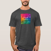 Koolzwart heather kleur sjabloon upload logo t-shirt (Voorkant)