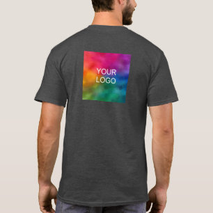 Koolzwart heather kleur sjabloon upload logo t-shirt