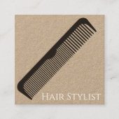 Koolzwart Vierkante Visitekaartje (Voorkant)