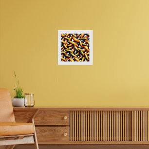 Koolzwart Weefsel Poster