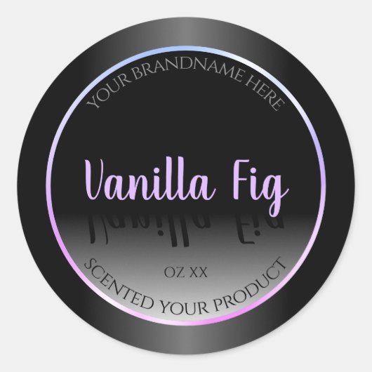 Koolzwart-witproductlabels Lichtgewicht Lijst Ronde Sticker (Voorkant)