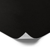 Koolzwarte en witte strepen minimalistisch poster (Hoek)