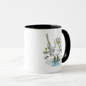 Koomische Vogel Overstromingsmeter Dienst Mok (Voorkant rechts)