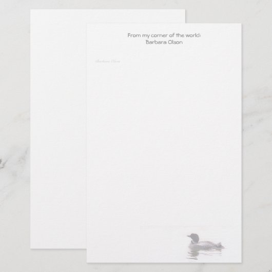 Koon papier: briefpapier (Voorkant / Achterkant)