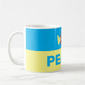 Koonische vlag met vrede in plaats van oorlog! mok (Links)