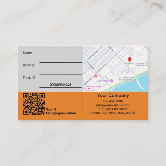 Koop 1 Ontvang 1 Kosteloos Grijs Zwart Sinaasappel Aanbevelingskaartje (Achterkant)