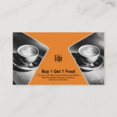 Koop 1 Ontvang 1 Kosteloos Grijs Zwart Sinaasappel Aanbevelingskaartje (Voorkant)
