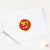 KOOP 2 KRIJG 1 GRATIS RETAIL BADGE RONDE STICKER (Envelop)