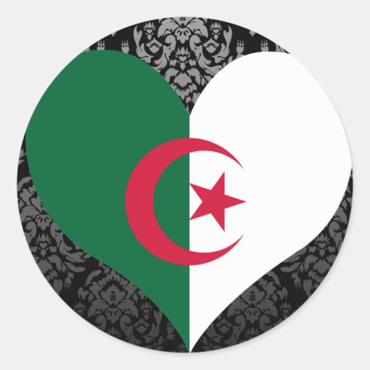 Koop Algerije Vlag Ronde Sticker (Voorkant)