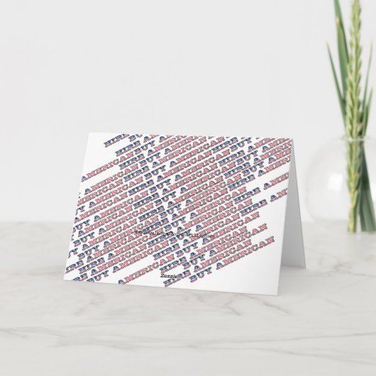 Koop American Hire American Quote Trump Patriotic Kaart (Achterkant)