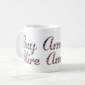 Koop American Hire American Quote Trump Patriotic Koffiemok (Voorkant links)