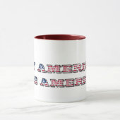 Koop American Hire American Quote Trump Patriotic Mok (Midden)