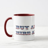 Koop American Hire American Quote Trump Patriotic Mok (Links)