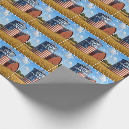 Koop American Sign op een Boerderij Silo Cadeaupapier (Hoek)