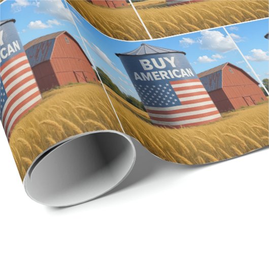 Koop American Sign op een Boerderij Silo Cadeaupapier (Rol Hoek)
