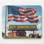 Koop Amerikaans bord met schuur en tractor Muismat (Voorkant)