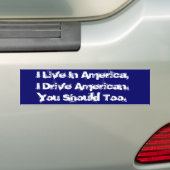 Koop Amerikaans. Bumpersticker (Op auto)