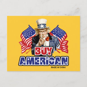 Koop Amerikaans ( Gemaakt in China ) - Grappige gr Briefkaart