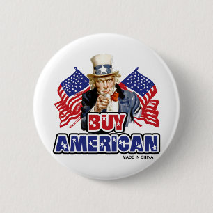 Koop Amerikaans ( Gemaakt in China ) - Grappige gr Ronde Button 5,7 Cm