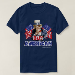 Koop Amerikaans ( Gemaakt in China ) - Grappige gr T-shirt