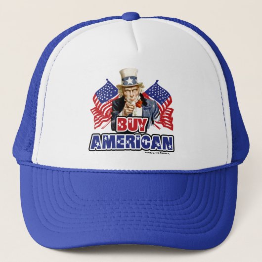 Koop Amerikaans ( Gemaakt in China ) - Grappige gr Trucker Pet (Voorkant)
