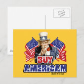 Koop Amerikaans ( Made in China ) - grappige Joke Briefkaart (Voorkant / Achterkant)