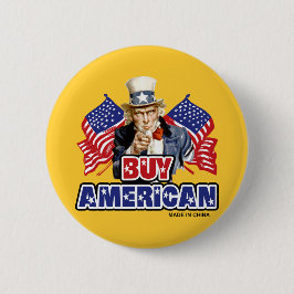 Koop Amerikaans ( Made in China ) - grappige Joke Ronde Button 5,7 Cm