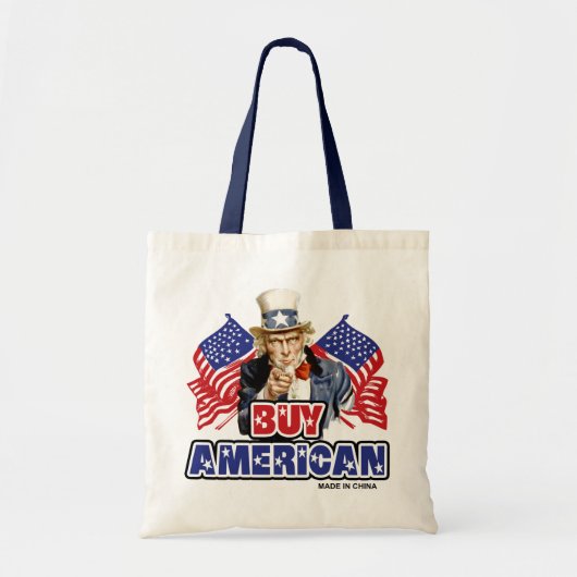 Koop Amerikaans ( Made in China ) - grappige Joke Tote Bag (Voorkant)
