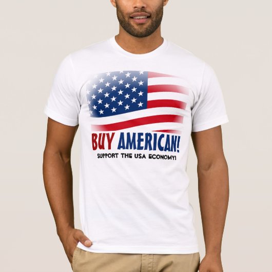 Koop Amerikaans! Made in USA Economy T-Shirt (Voorkant)