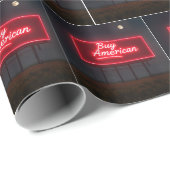 Koop Amerikaans Rode Neon Billboard Cadeaupapier (Rol Hoek)