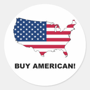Koop Amerikaans Ronde Sticker