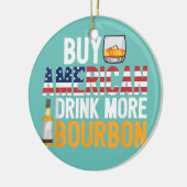 Koop Amerikaanse Drink Meer Bourbon Funny Whiskey Keramisch Ornament (Links)