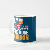 Koop Amerikaanse Drink Meer Bourbon Funny Whiskey Koffiemok (Voorkant links)