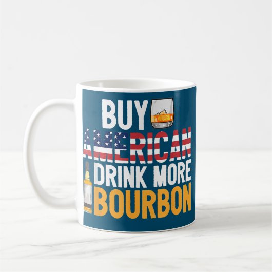 Koop Amerikaanse Drink Meer Bourbon Funny Whiskey Koffiemok (Links)