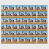 KOOP AMERIKAANSE TEKST MET VLAG OP EEN SCHUUR SILO CADEAUPAPIER (Vlak)