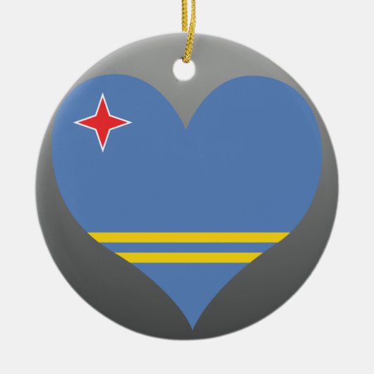 Koop Aruba-vlag Keramisch Ornament (Voorkant)